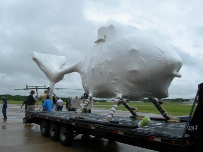 white shrink wrap - military helicopter