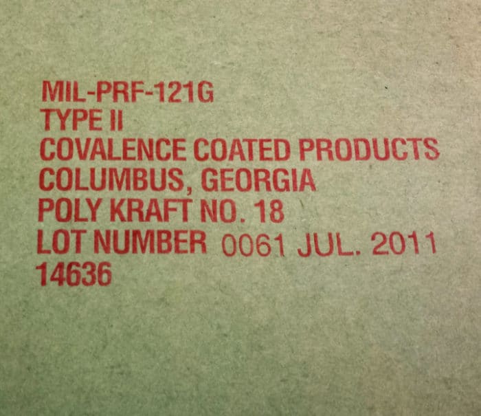 MIL-PRF-121 TII CI - Protect PK Kraft Poly Barrier Material