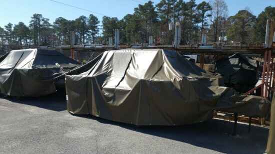Covers for military equipment and vehicles