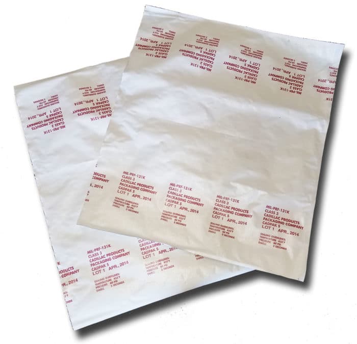 MIL-DTL-117 Type IV moisture barrier bags - Marvelseal 1311 bags