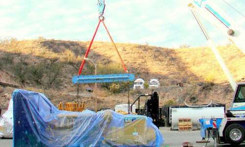 equipment packaged for long term storage outdoors