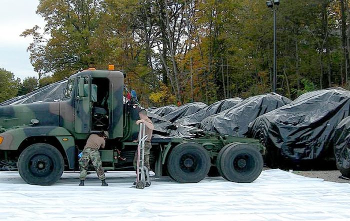 packaging military vehicles - long term storage